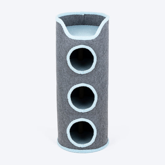 HUFT Meow Mansion Cat Tower For Cats - Grey - Heads Up For Tails