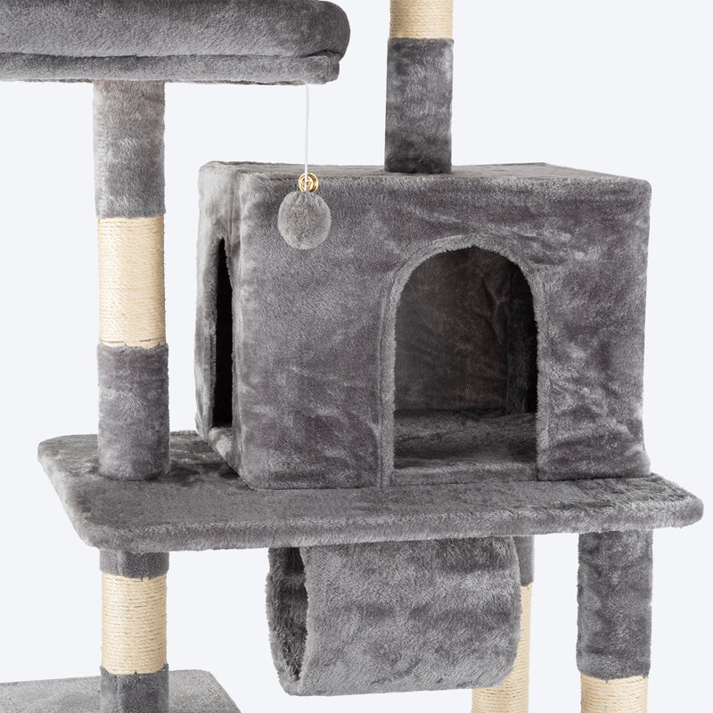 HUFT Pawfect Peak Multipurpose Cat Tree - Grey - Heads Up For Tails