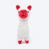 HUFT Love Alpaca Squeaky Plush Toy For Dog - White & Red - Heads Up For Tails