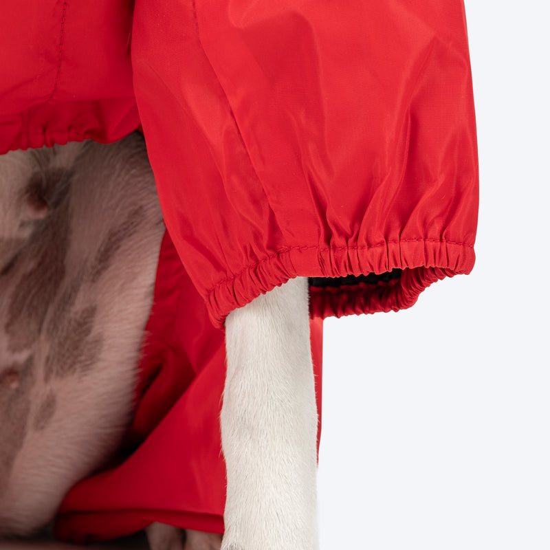 HUFT Puddle Jumper Full Coverage Raincoat For Dog - Red - Heads Up For Tails