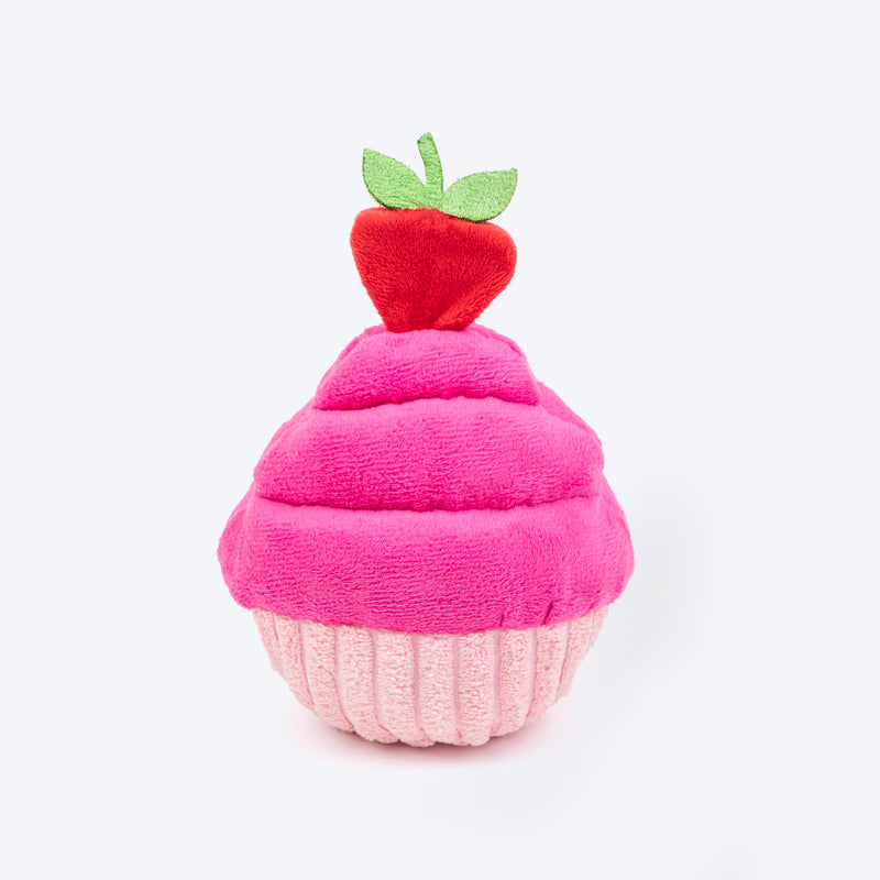 HUFT Cupcake Of Love Squeaky Plush Toy For Dog - Pink - Heads Up For Tails