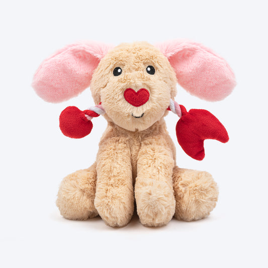 HUFT Cupid's Doggo Squeaky Plush Toy For Dog - Beige - Heads Up For Tails