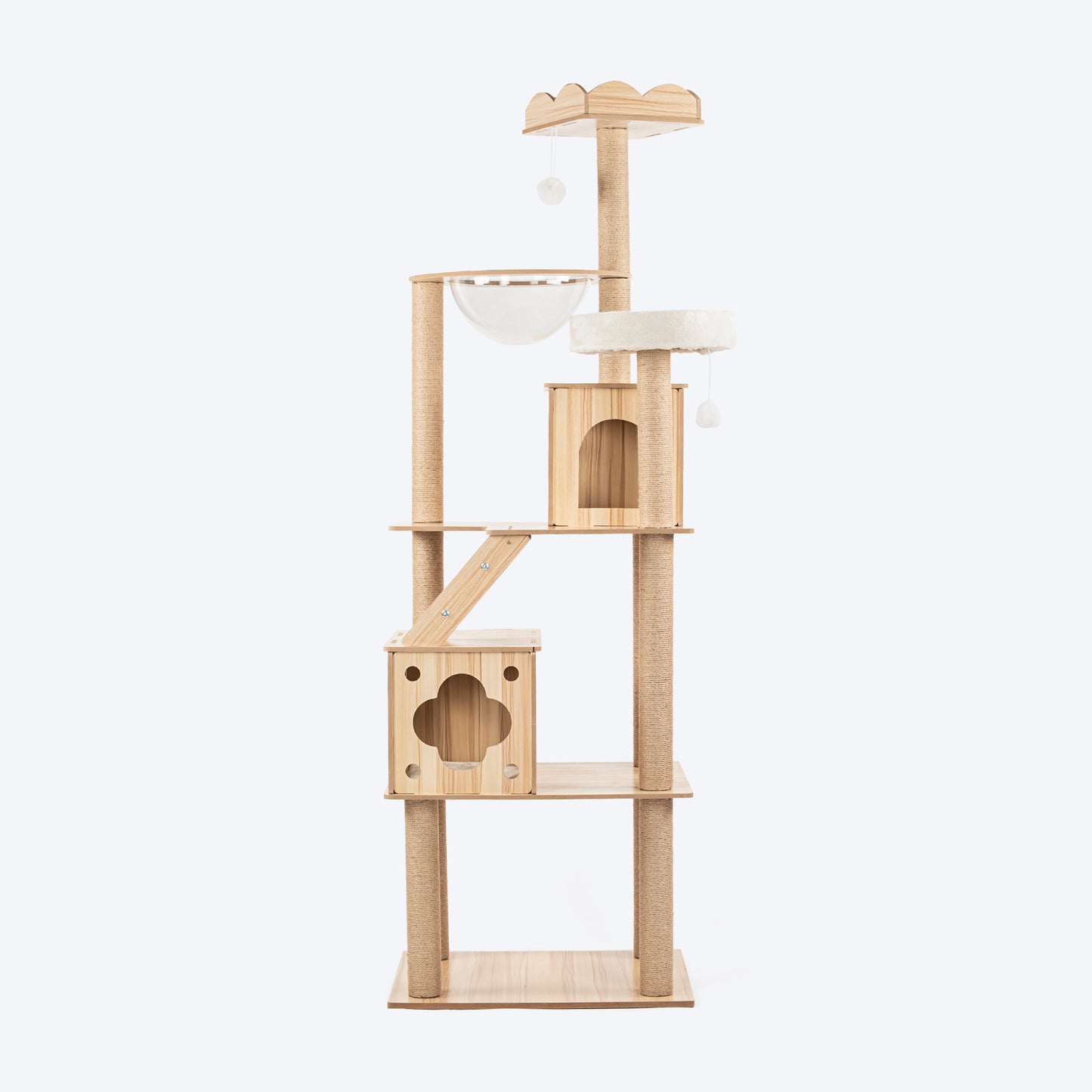 HUFT Woodsy Whiskers Multipurpose Cat Tree - Beige - Heads Up For Tails