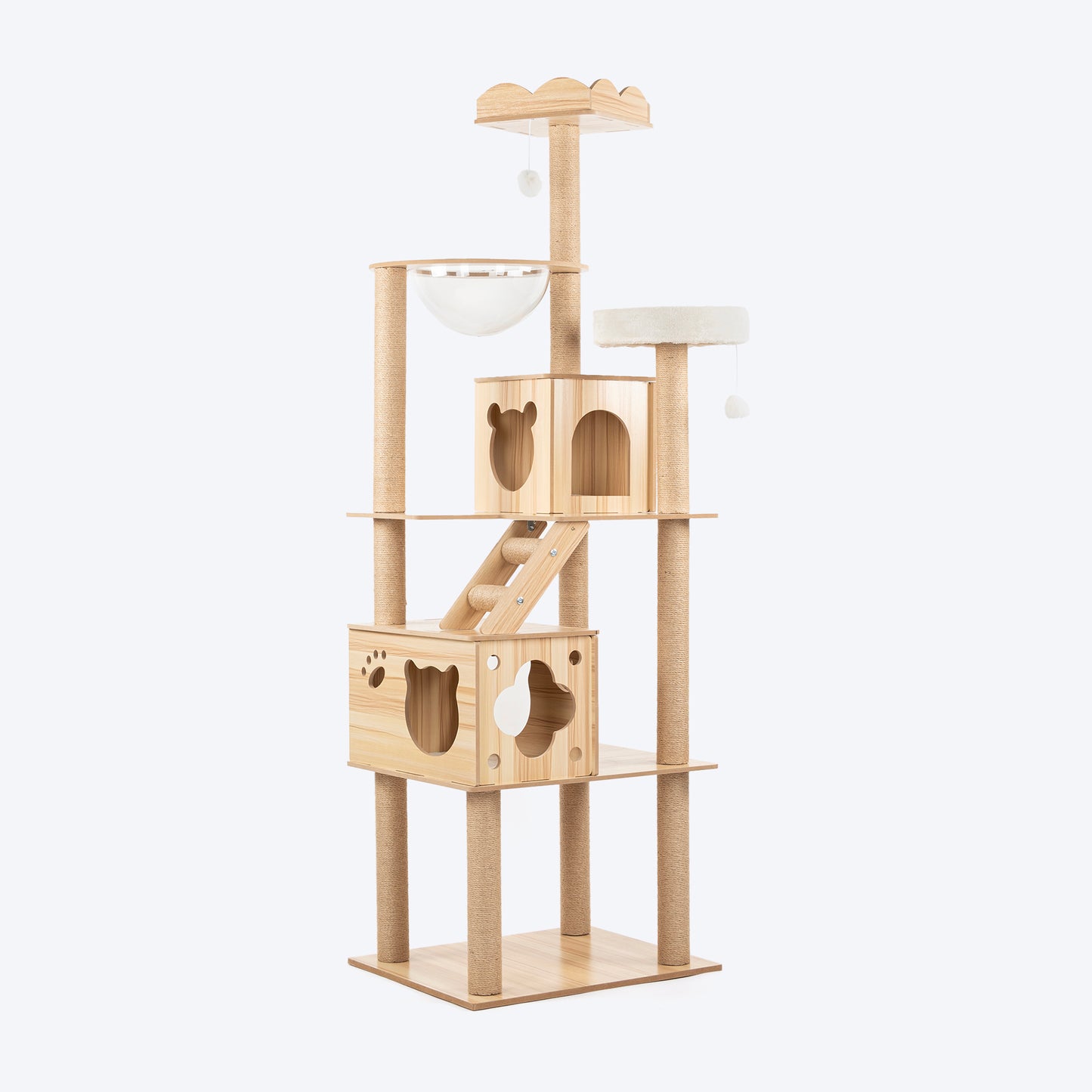 HUFT Woodsy Whiskers Multipurpose Cat Tree - Beige - Heads Up For Tails