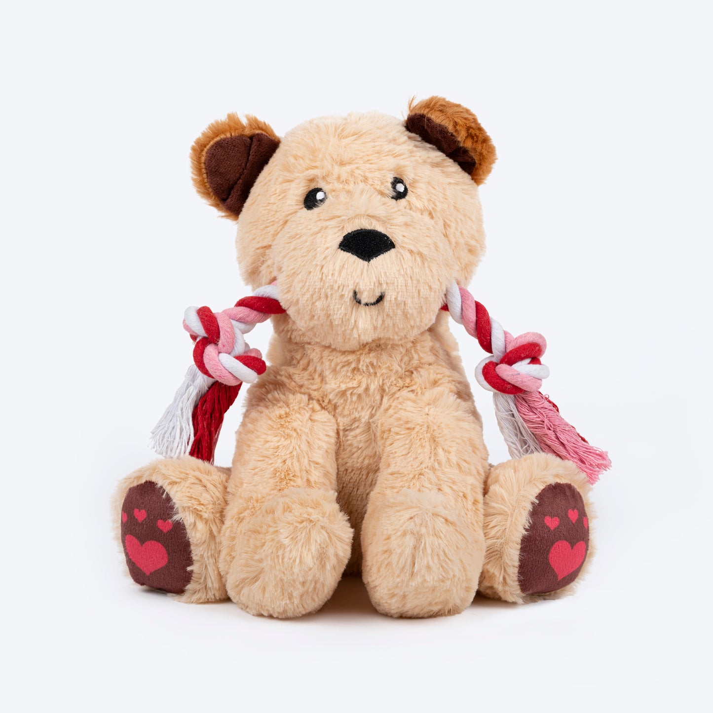 HUFT V Day Rope Plush Toy For Dog - Brown - Heads Up For Tails