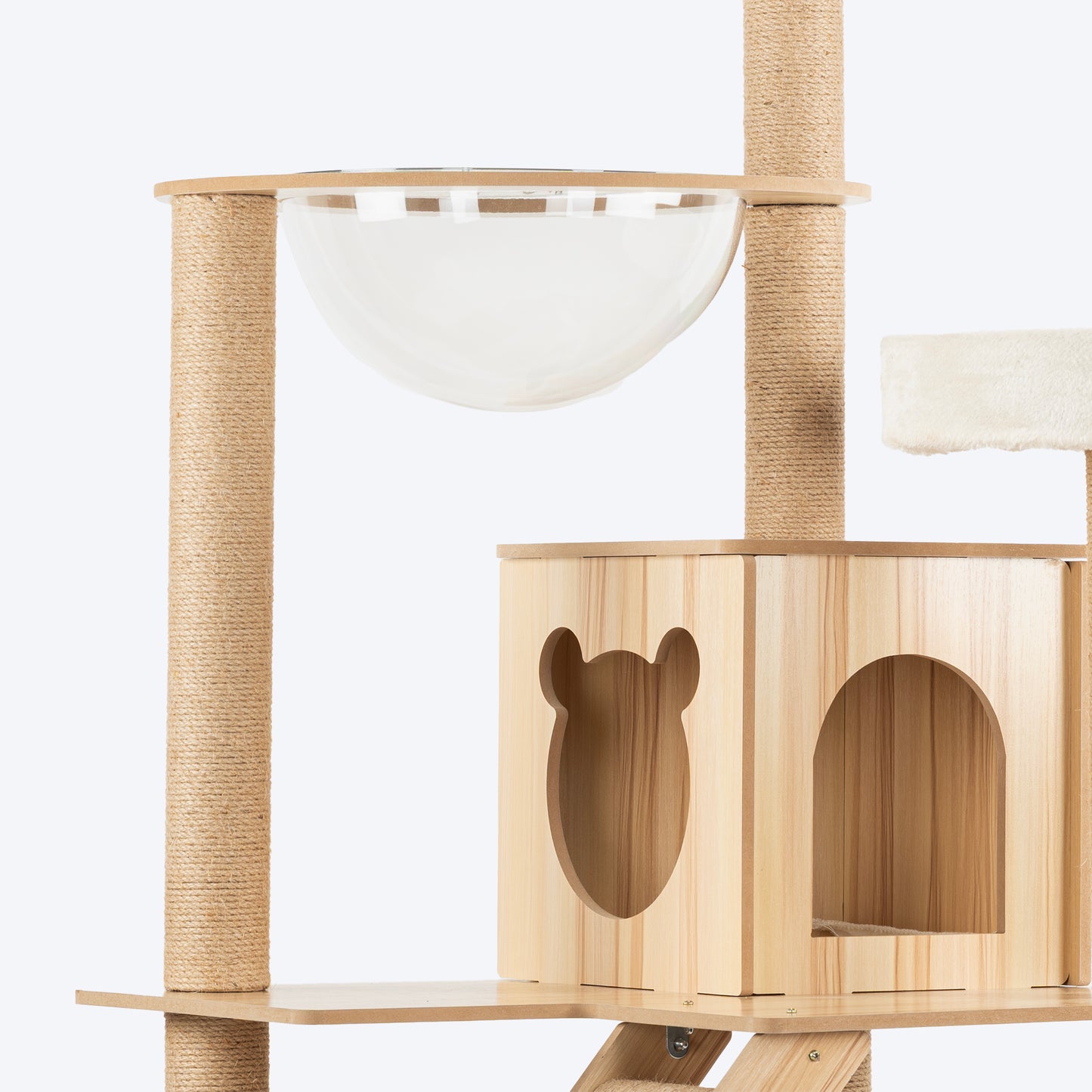 HUFT Woodsy Whiskers Multipurpose Cat Tree - Beige - Heads Up For Tails