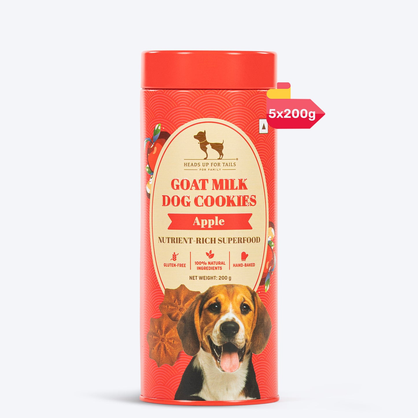 HUFT Goat Milk Dog Cookies - Apple - 200 g - Heads Up For Tails