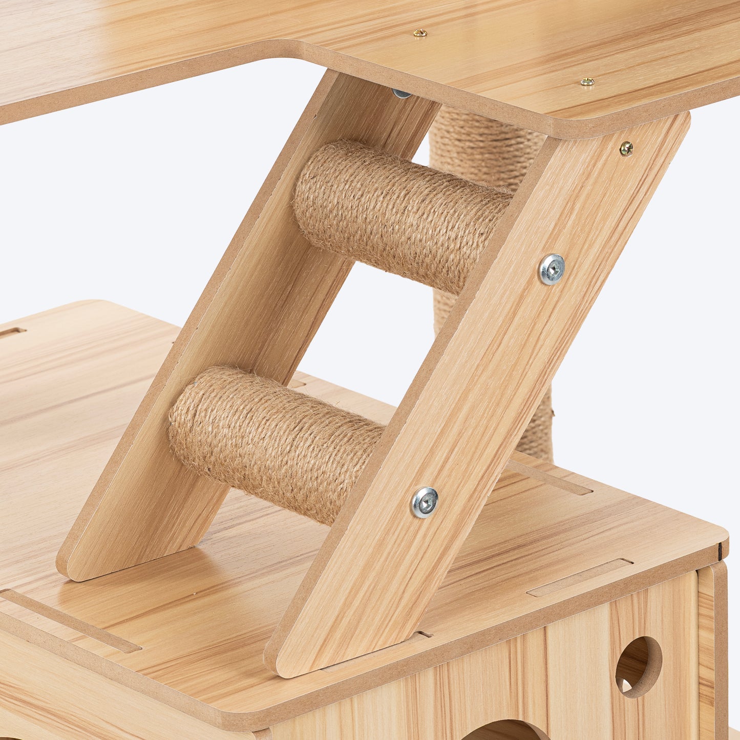 HUFT Woodsy Whiskers Multipurpose Cat Tree - Beige - Heads Up For Tails
