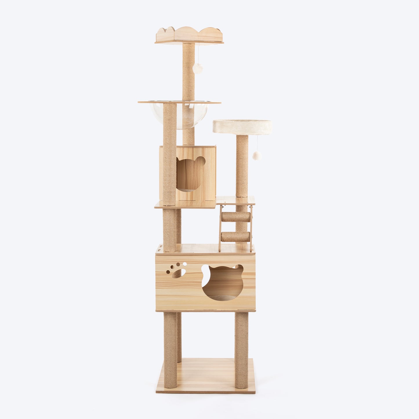 HUFT Woodsy Whiskers Multipurpose Cat Tree - Beige - Heads Up For Tails