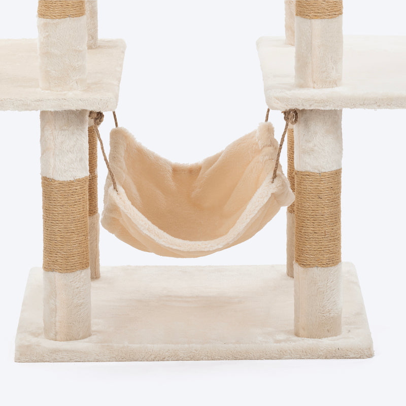 HUFT Purrch Paradise Multipurpose Cat Tree - Beige - Heads Up For Tails