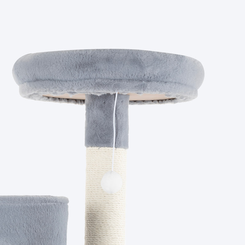 HUFT Meowtrix Tower Multipurpose Cat Tree - Grey - Heads Up For Tails