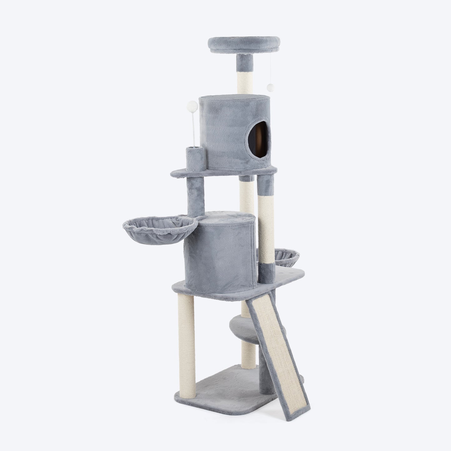 HUFT Meowtrix Tower Multipurpose Cat Tree - Grey - Heads Up For Tails