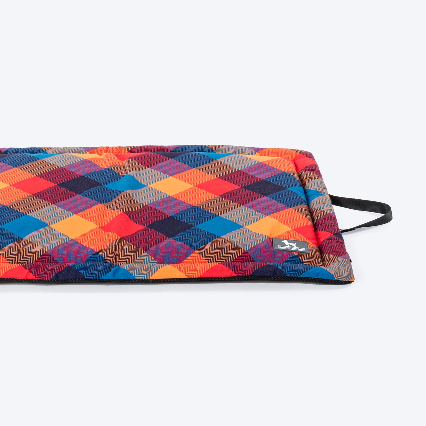 HUFT Technicolor Tartan Mat Dog & Cat - Navy - Heads Up For Tails