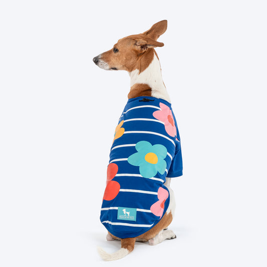 HUFT Petal Play T-Shirt For Dog - Blue - Heads Up For Tails