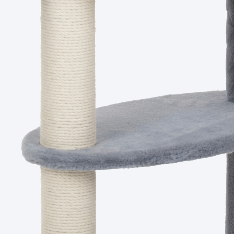 HUFT Meowtrix Tower Multipurpose Cat Tree - Grey - Heads Up For Tails