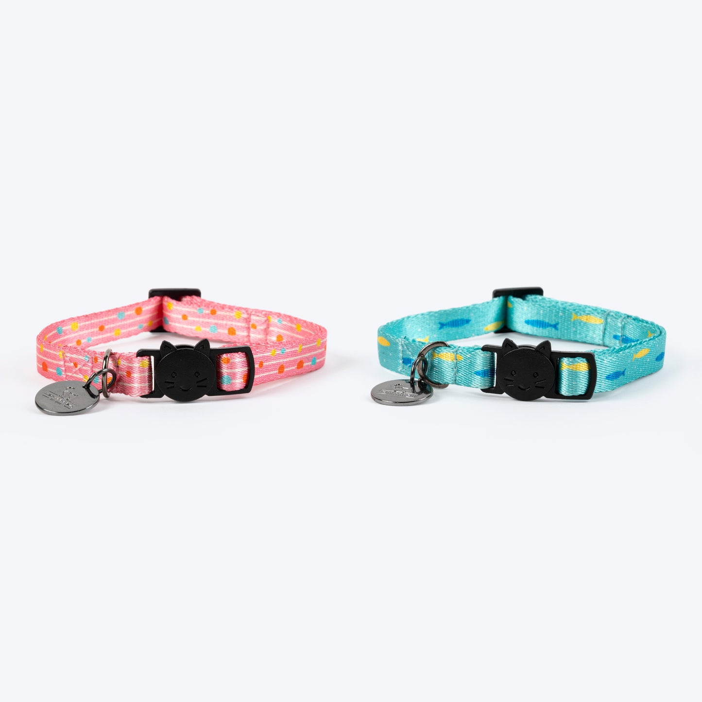 HUFT Meowvelous Cat Collars - Pink & Sea Blue - Heads Up For Tails