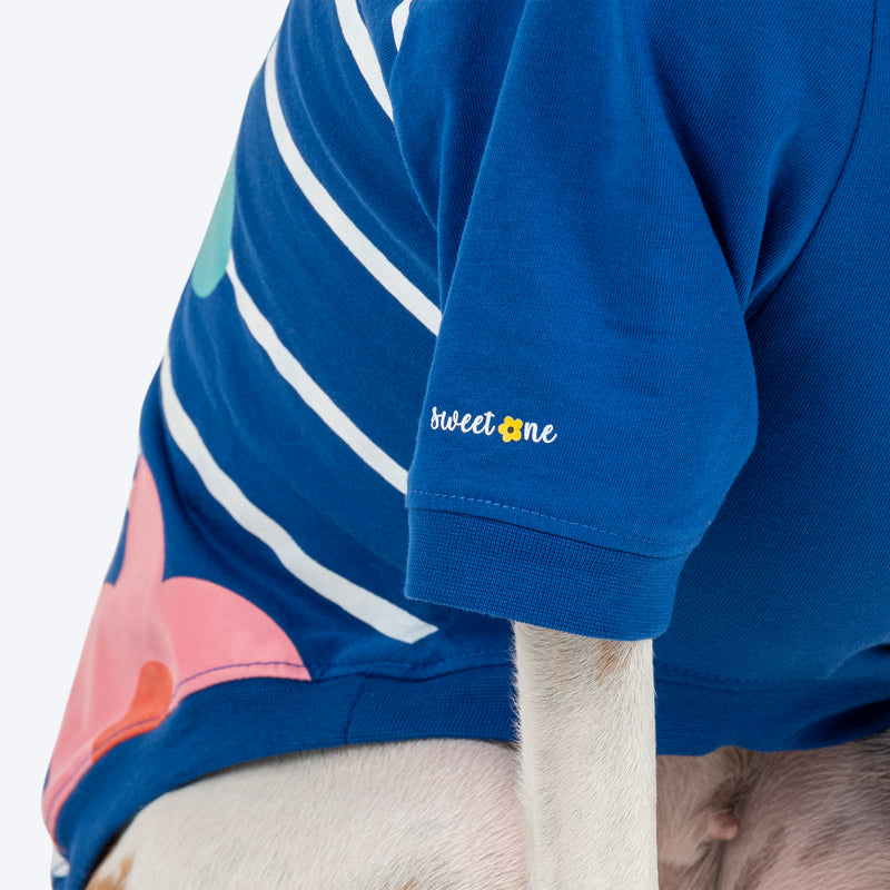 HUFT Petal Play T-Shirt For Dog - Blue - Heads Up For Tails