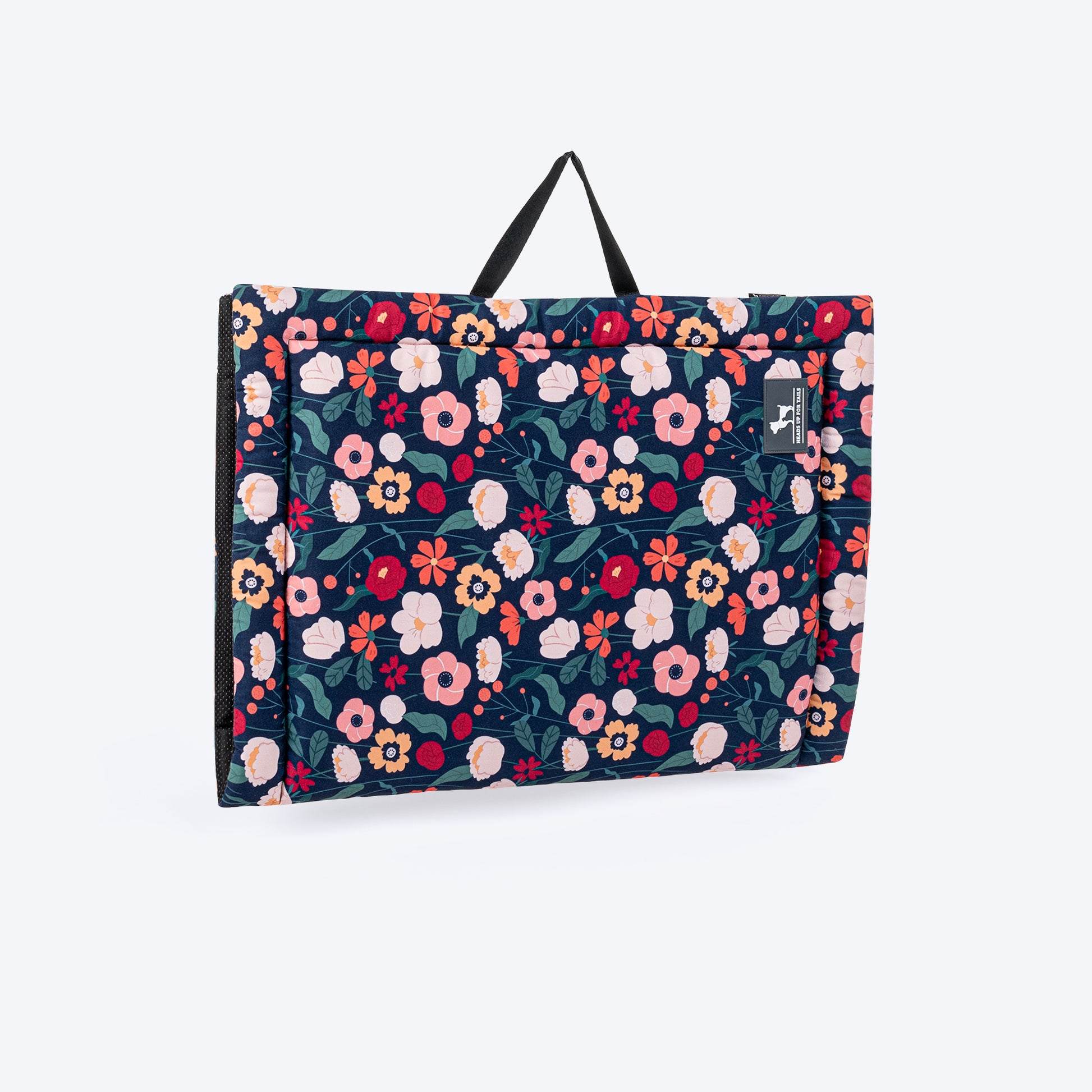 HUFT Floral Fusion Mat For Dog & Cat - Navy - Heads Up For Tails