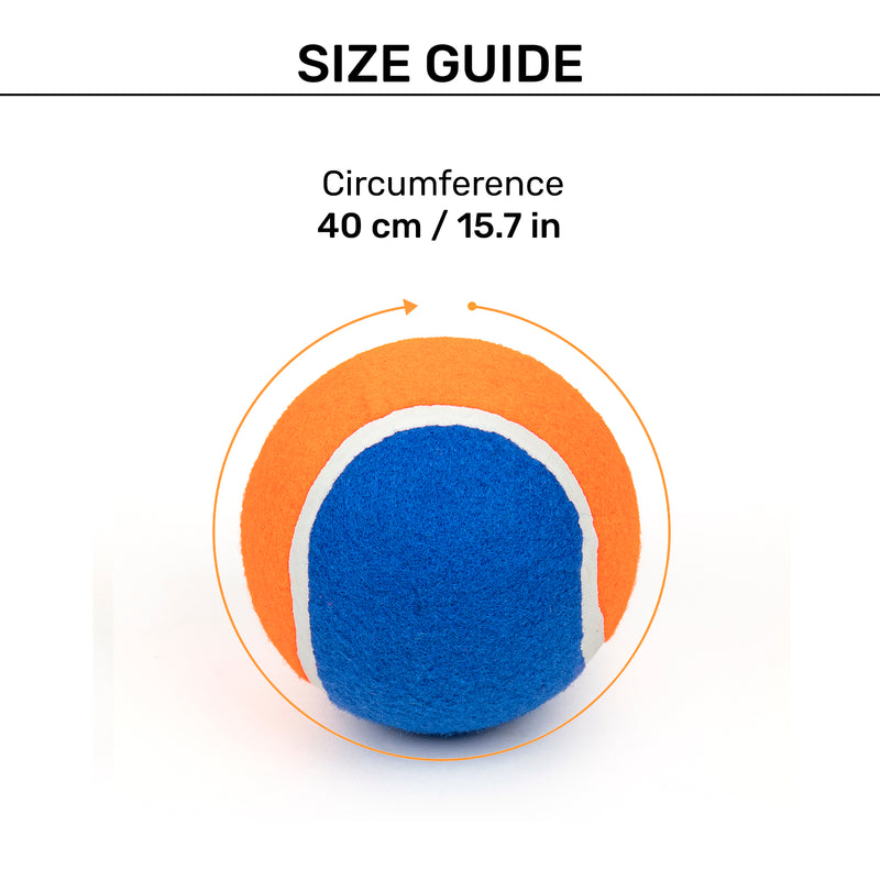 HUFT Fetch Play Pack Tennis Ball For Dog - Orange & Navy Blue - Heads Up For Tails