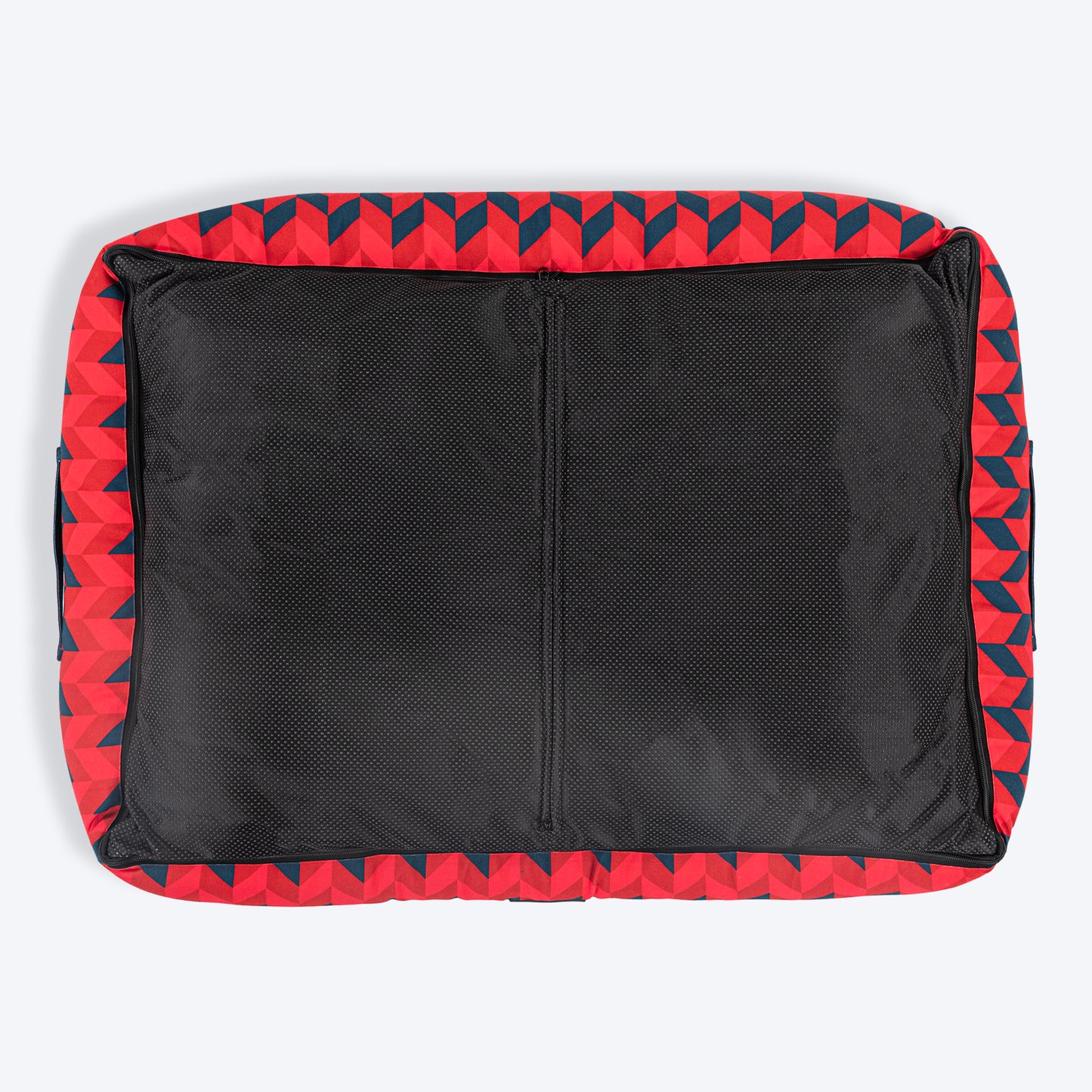HUFT Geometric Groove Lounger Dog Bed - Red & Blue - Heads Up For Tails