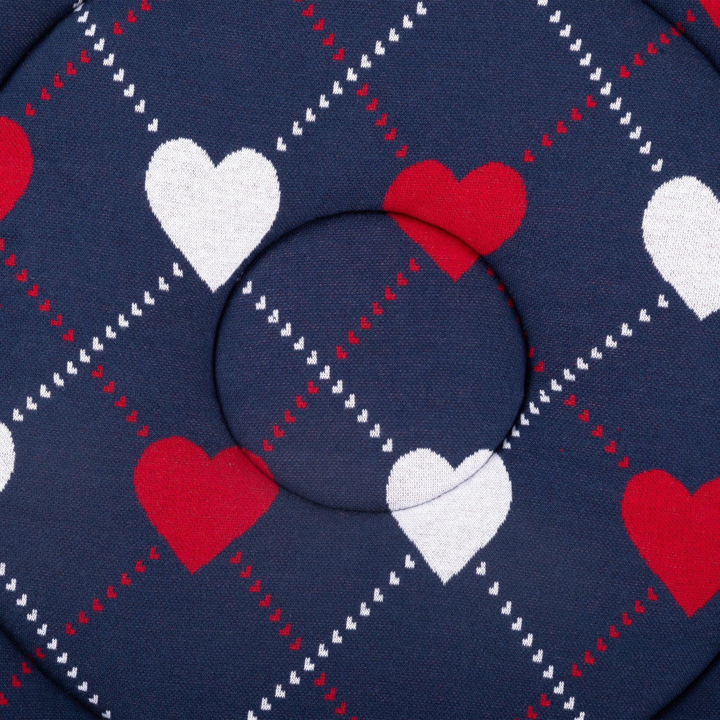 HUFT Embracing Heart Circular Mat For Dog & Cat - Navy - Heads Up For Tails