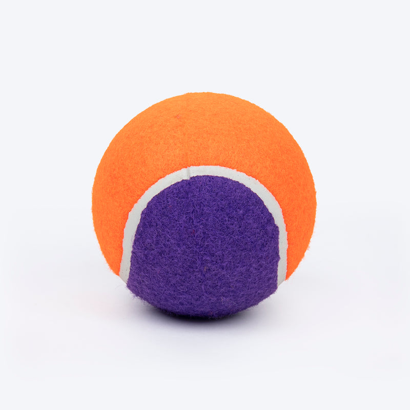 HUFT Fetch Play Pack Tennis Ball For Dog - Orange & Purple - Heads Up For Tails
