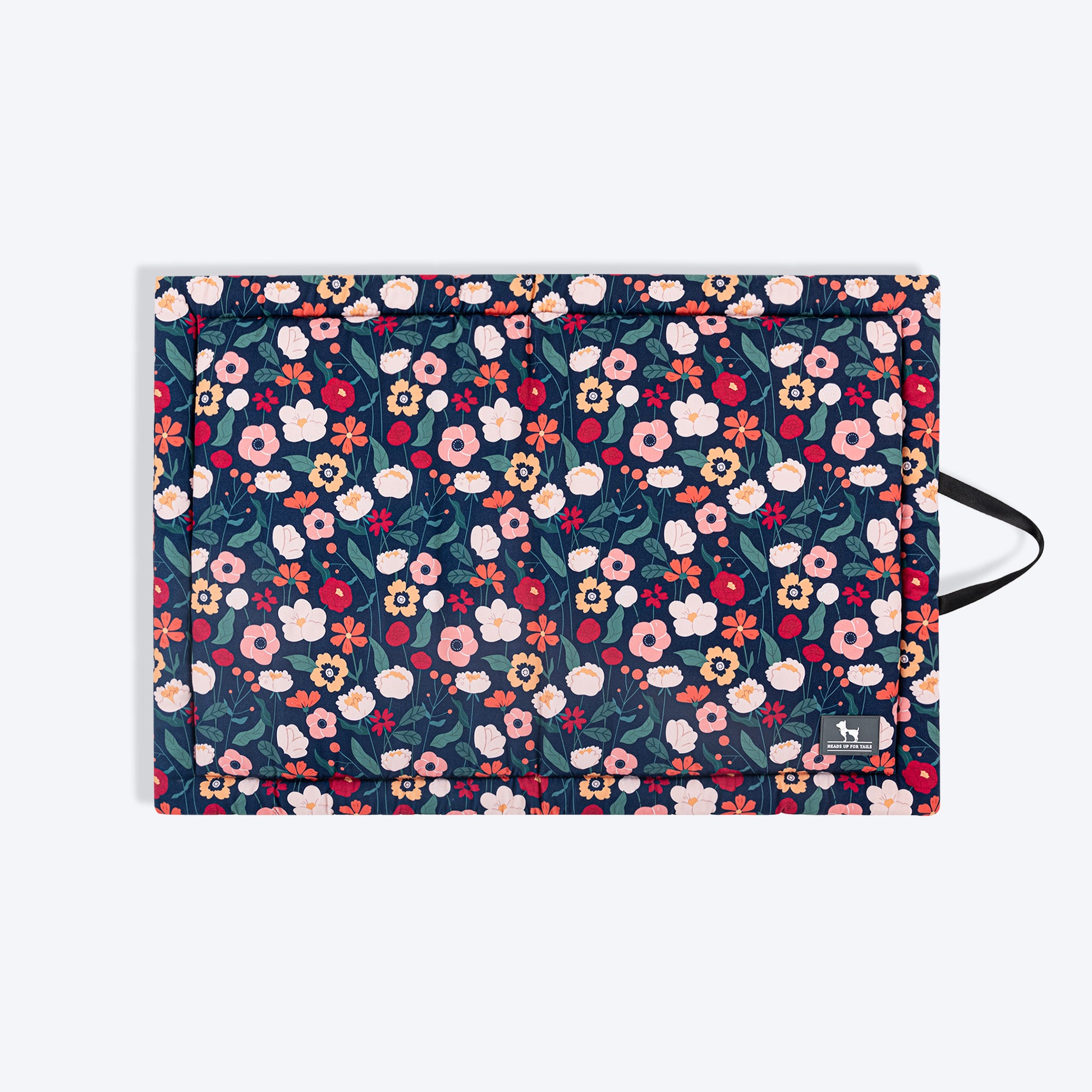 HUFT Floral Fusion Mat For Dog & Cat - Navy - Heads Up For Tails