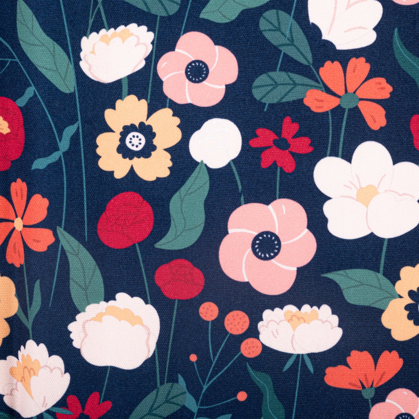 HUFT Floral Fusion Mat For Dog & Cat - Navy - Heads Up For Tails