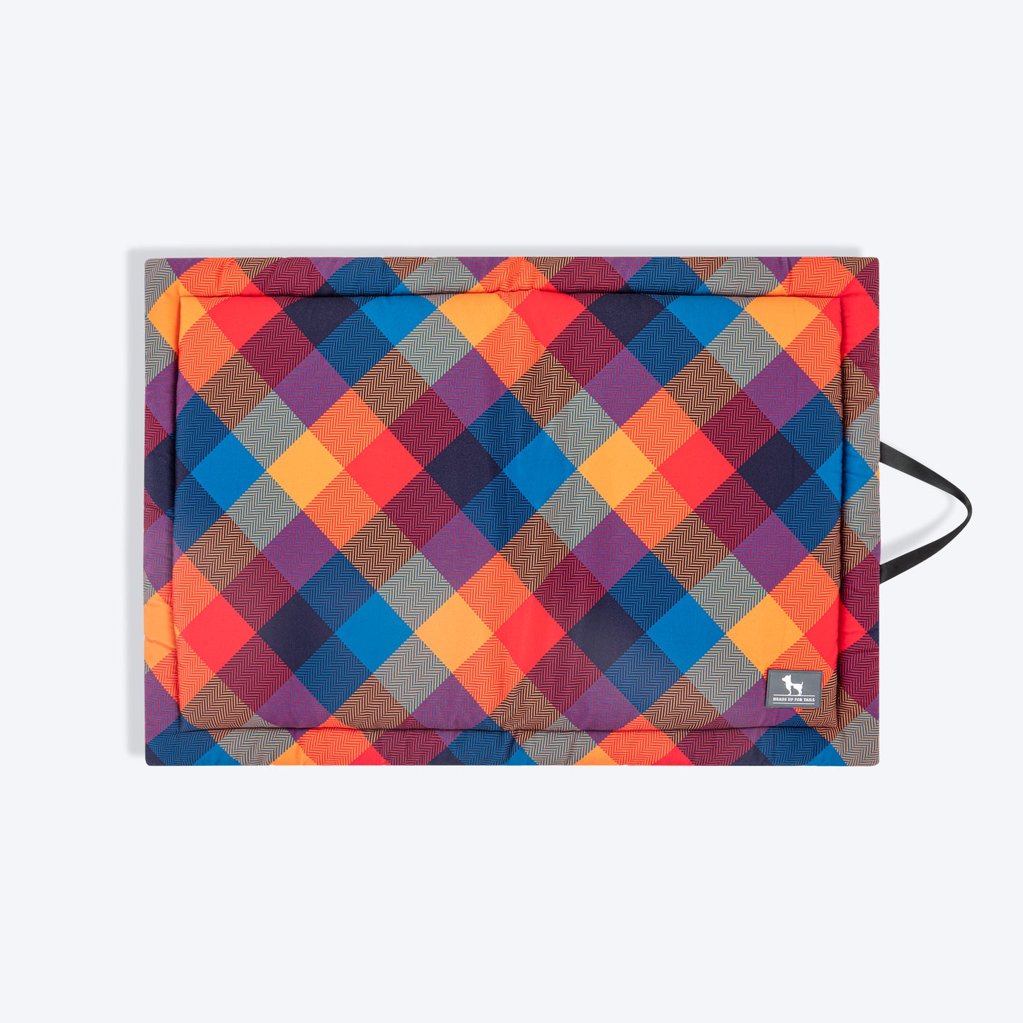 HUFT Technicolor Tartan Mat Dog & Cat - Navy - Heads Up For Tails