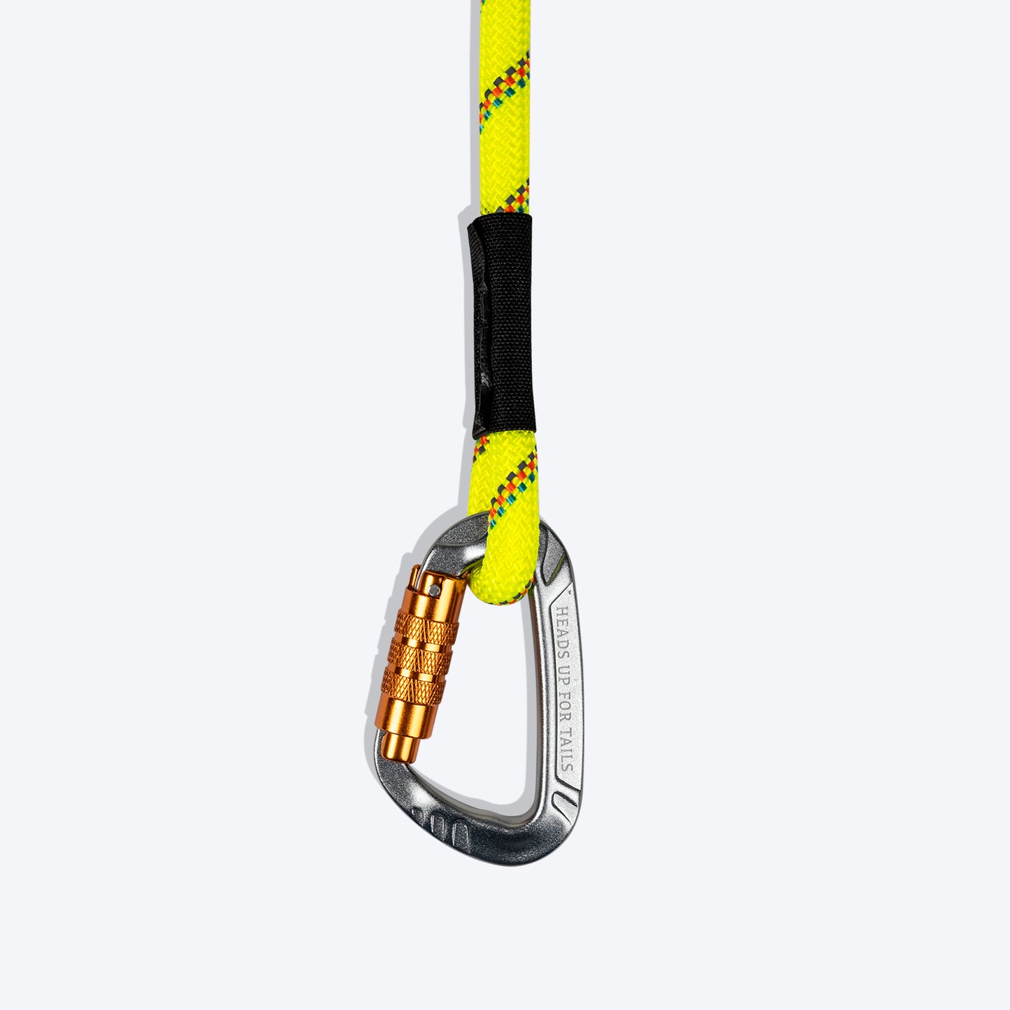 HUFT Rope Dog Leash With Carabiner - Neon Lime Green - Heads Up For Tails