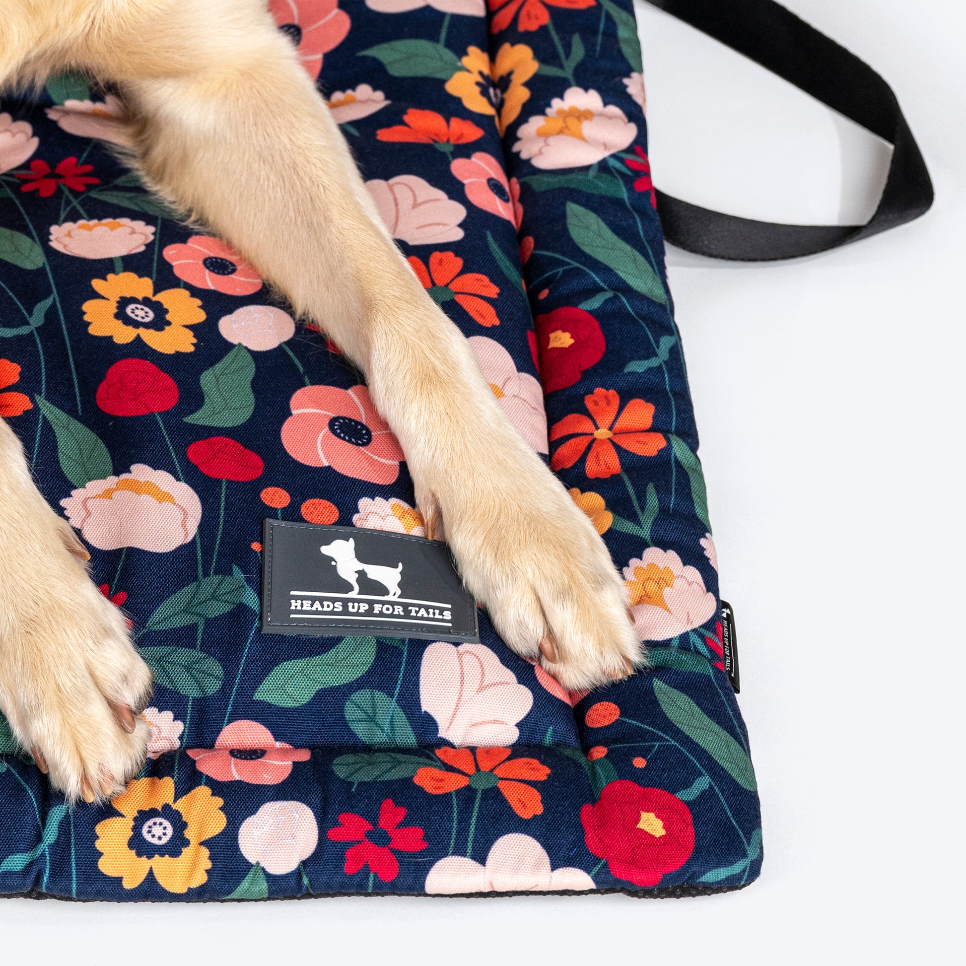 HUFT Floral Fusion Mat For Dog & Cat - Navy - Heads Up For Tails