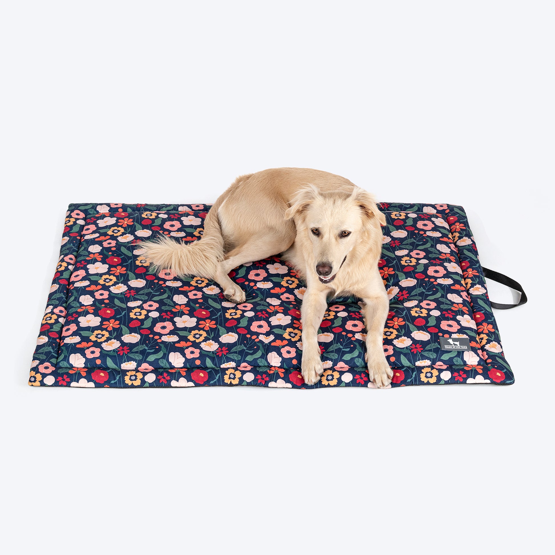 HUFT Floral Fusion Mat For Dog & Cat - Navy - Heads Up For Tails