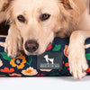 HUFT Floral Fusion Lounger Dog Bed - Navy - Heads Up For Tails