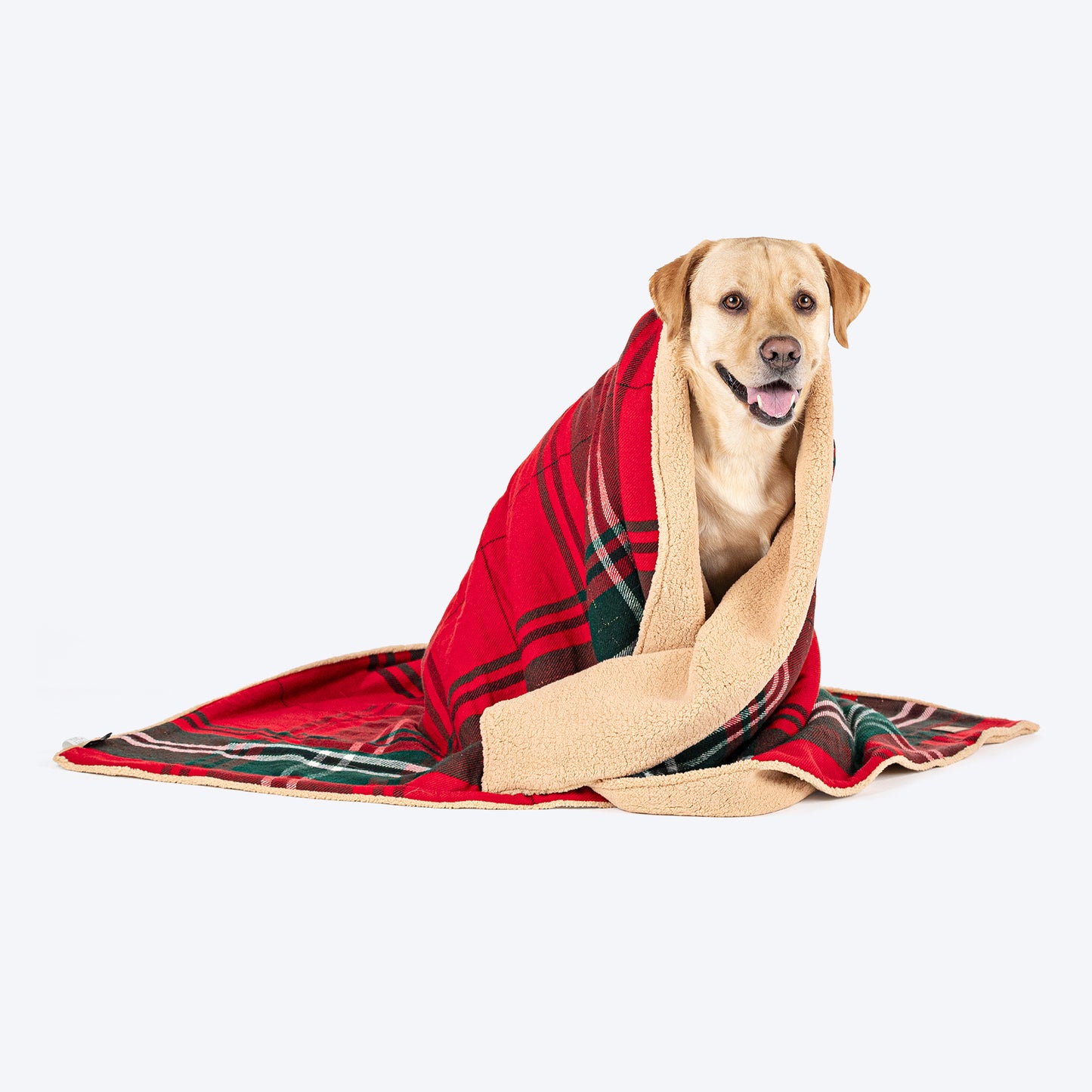 HUFT Holiday Plaid Blanket For Dog & Cat - Red_03