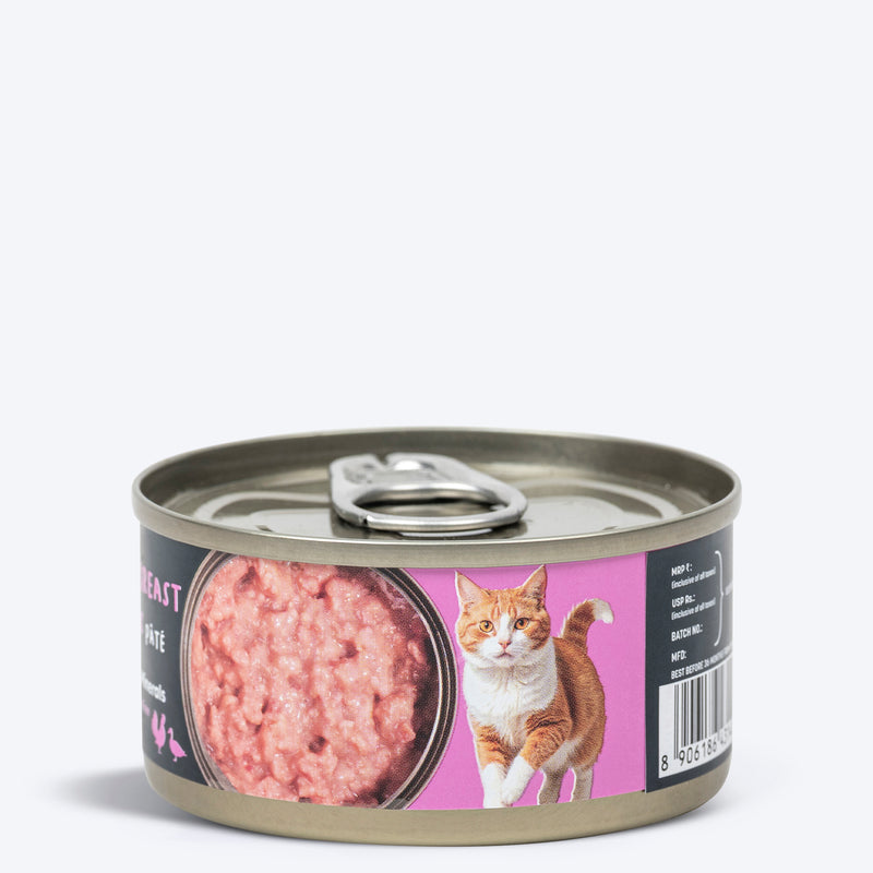 Meowsi by HUFT Chicken Breast with Duck pâté canned cat food, 80 gm, enriched with vitamins and minerals. Grain-free.