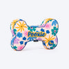 HUFT Personalised Bloomscape Bone Dog Cushion - Peach - Heads Up For Tails