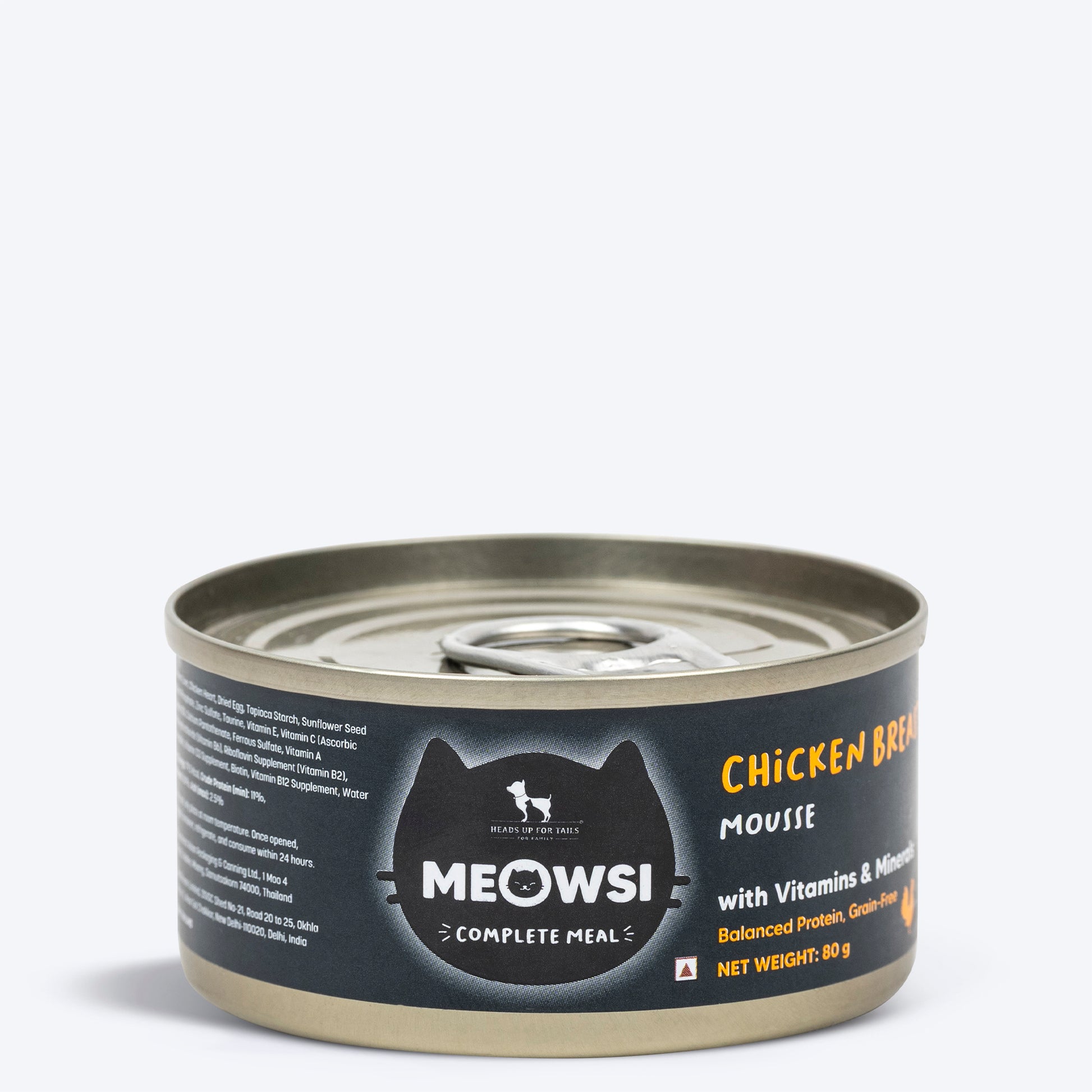 Meowsi by HUFT Chicken Breast Mousse Canned Cat Wet Food - 80 gm - Heads Up For Tails