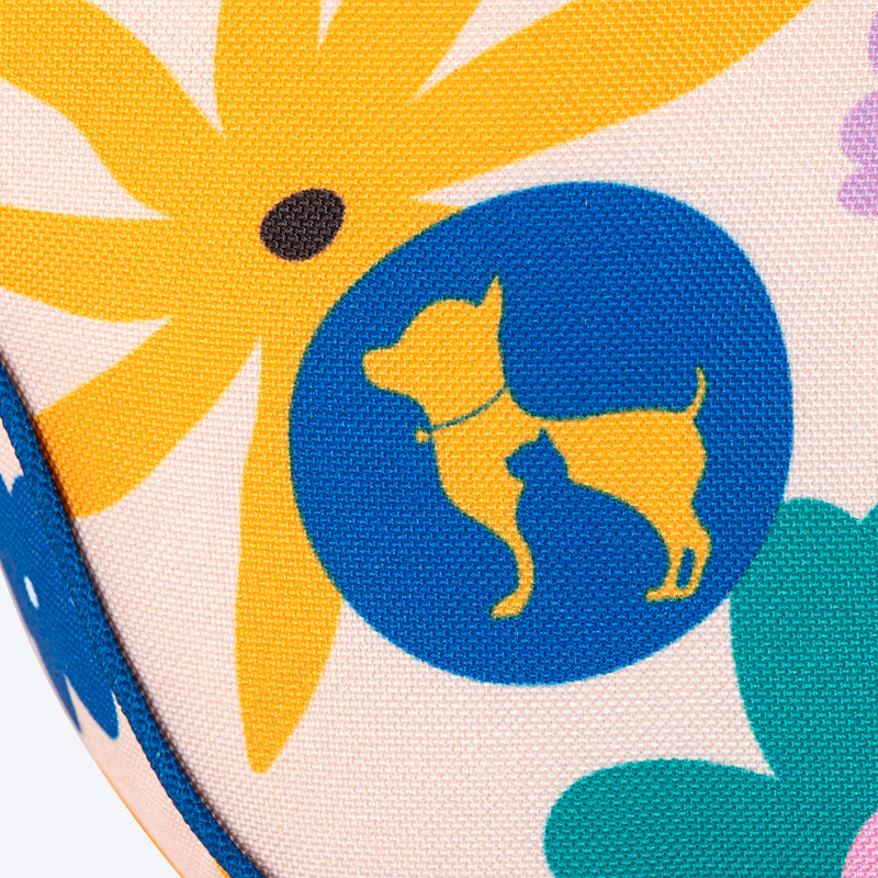 HUFT Personalised Bloomscape Bone Dog Cushion - Peach - Heads Up For Tails
