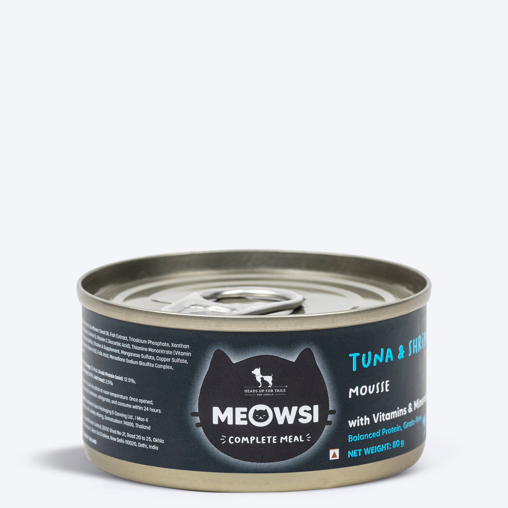 Meowsi by HUFT Tuna & Shrimp Mousse Canned Cat Wet Food - 80 gm - Heads Up For Tails