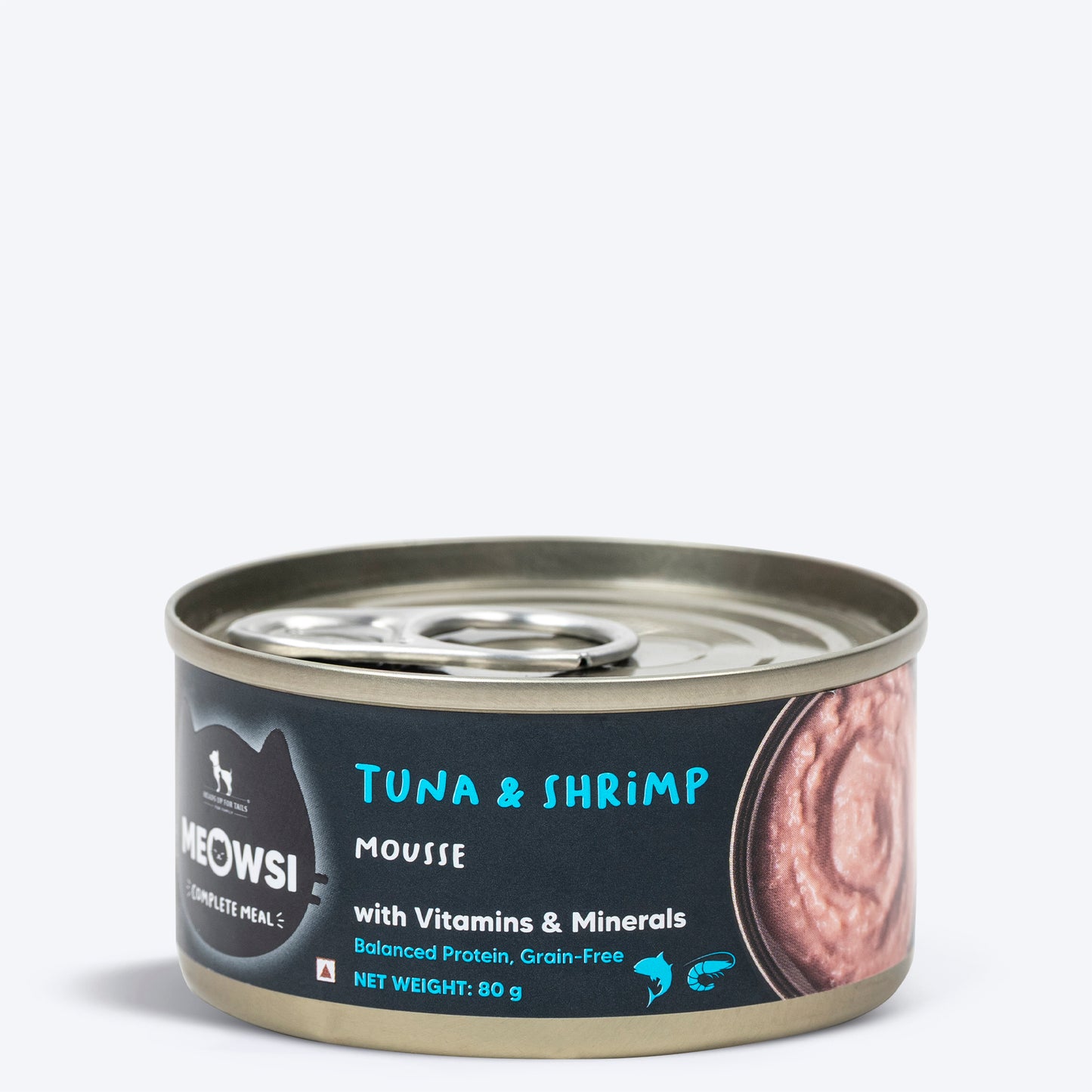 Meowsi by HUFT Tuna & Shrimp Mousse Canned Cat Wet Food - 80 gm - Heads Up For Tails