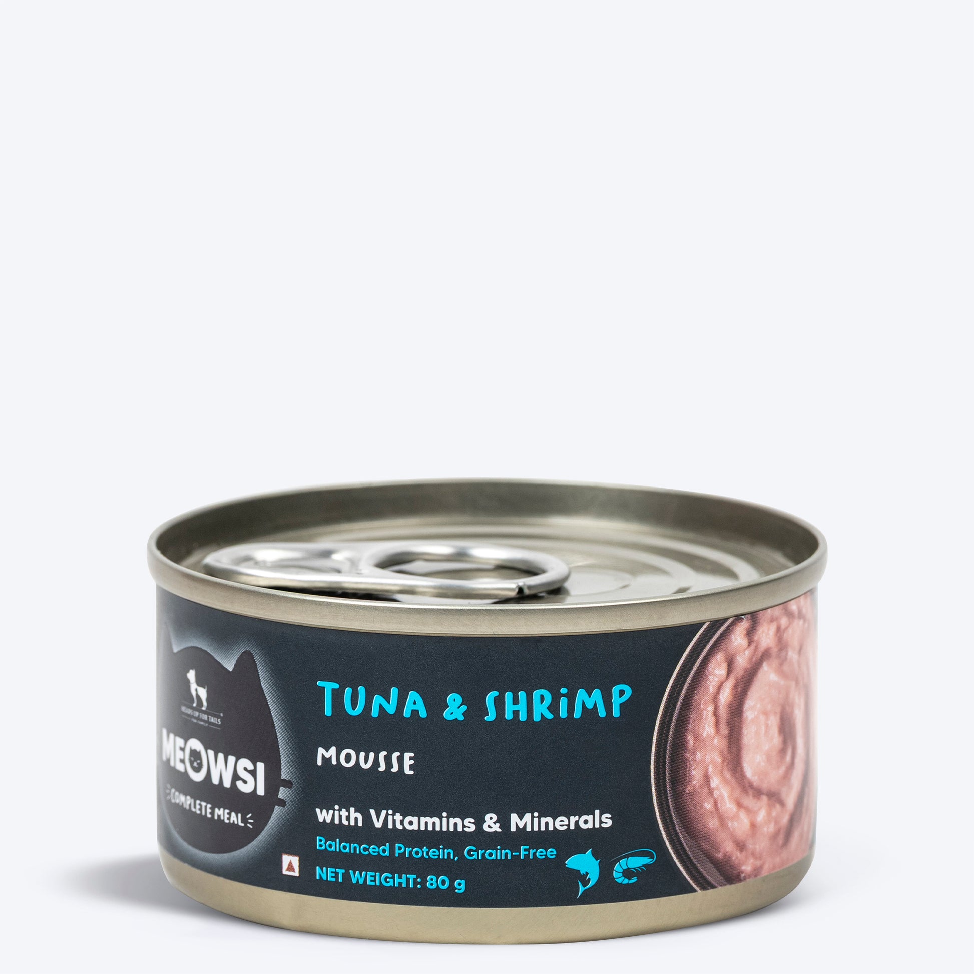 Meowsi by HUFT Tuna & Shrimp Mousse Canned Cat Wet Food - 80 gm - Heads Up For Tails