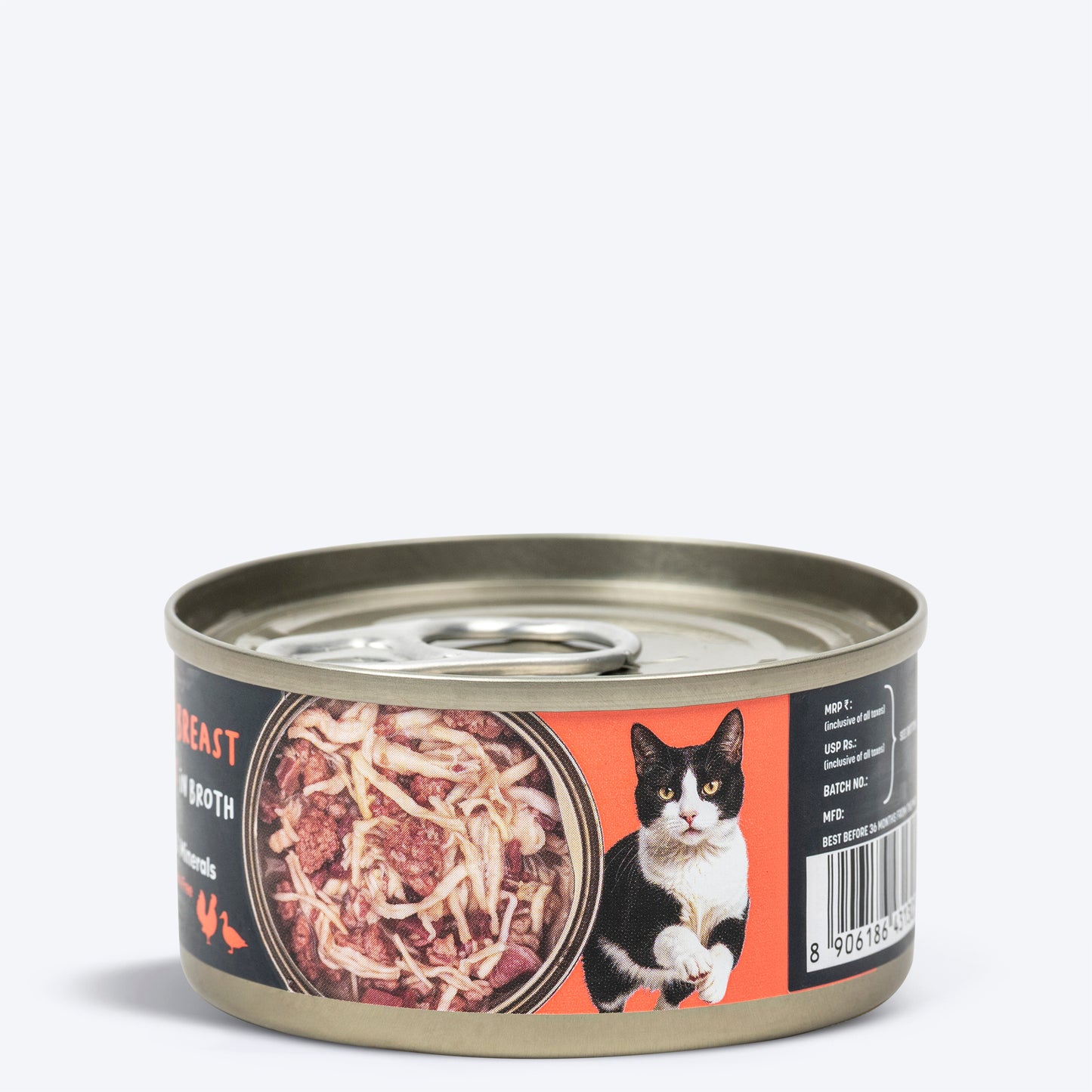 Meowsi by HUFT Chicken Breast With Duck In Broth Canned Cat Wet Food - 80 gm - Heads Up For Tails