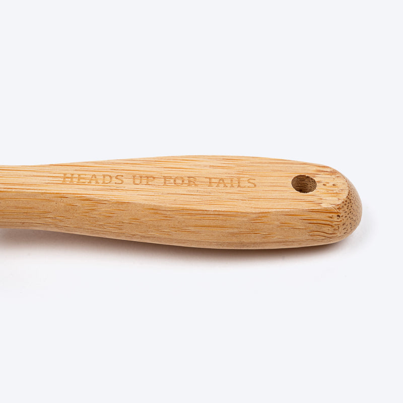 HUFT Bamboo Slicker Brush For Dog & Cat - L - Heads Up For Tails