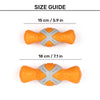 Dash Dog Super Chompster Chew Toy For Dog - Orange & Grey - Heads Up For Tails