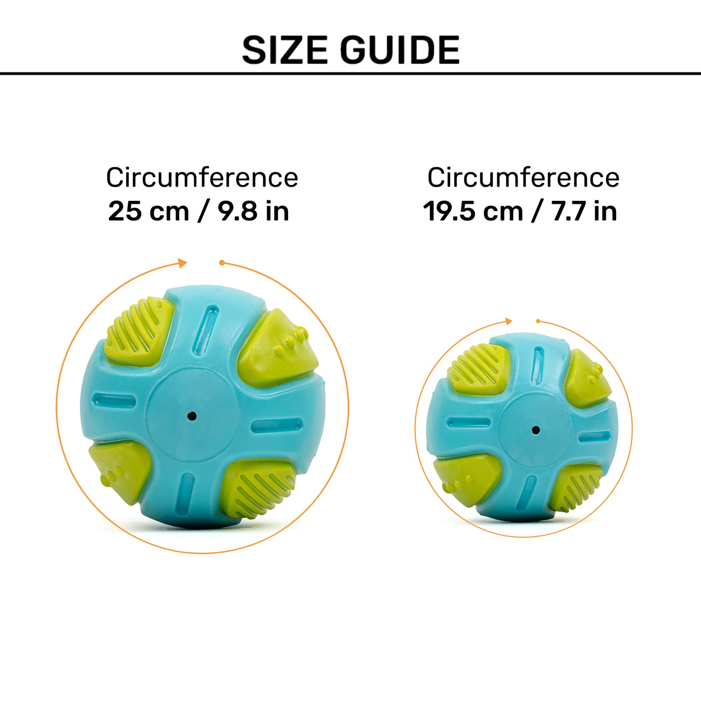 Dash Dog PawPounce Chew Ball For Dog - Blue & Green - Heads Up For Tails