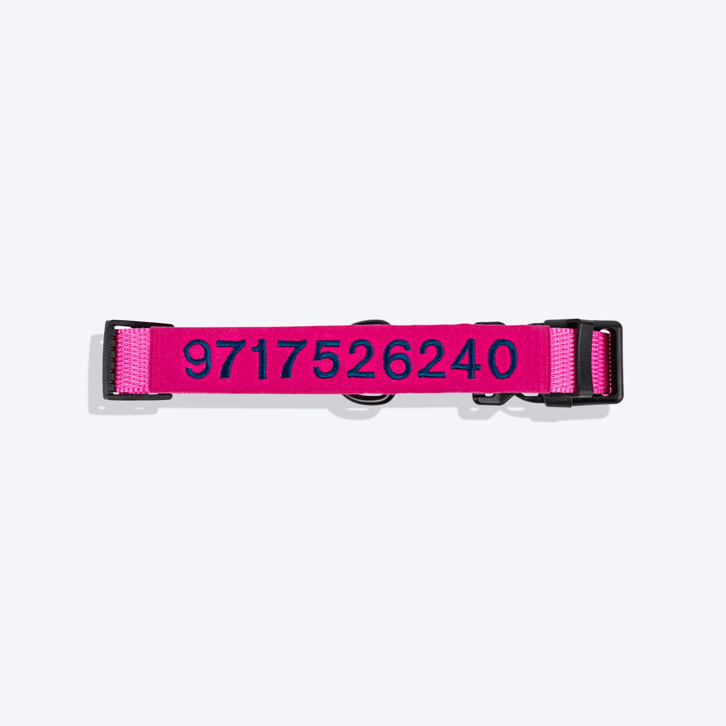 HUFT Personalised Basics (Mobile No.) Dog Collar - Pink