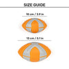Dash Dog Sporty Chew Baseball For Dog - Orange & Grey - Heads Up For Tails