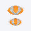 Dash Dog Sporty Chew Baseball For Dog - Orange & Grey - Heads Up For Tails