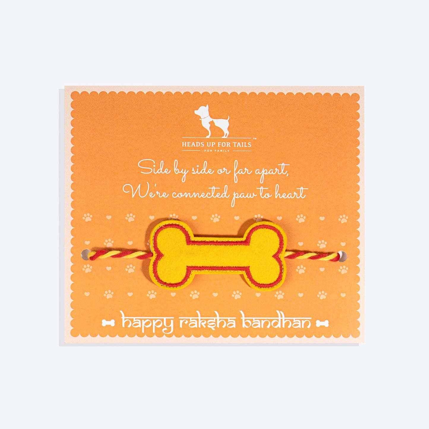 HUFT Furever Love Rakhi For Dog & Cat - Yellow - Heads Up For Tails