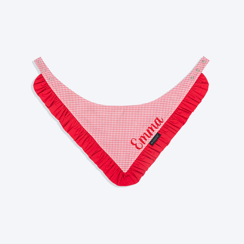 HUFT Personalised Little Lovebug Bandana For Dog - Red - Heads Up For Tails